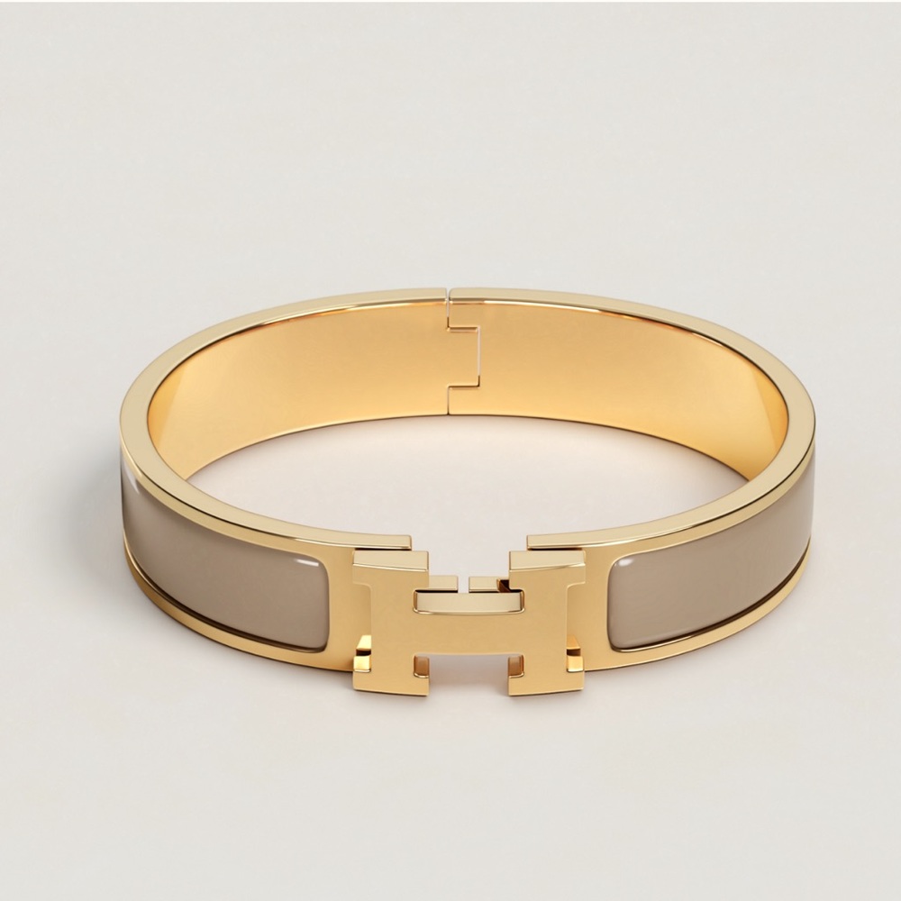 Clic H Bracelet in Marron Glacé